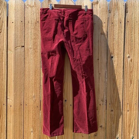 Take 50% OFF- Jones New York Stretch Stylish Red Corduroy Pants, Size-12 - Picture 6 of 10